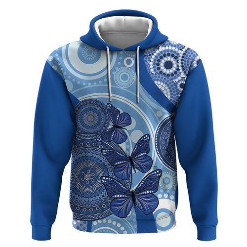 Australia Autism Awareness Zip Hoodie 4 April Indigenous Butterfly