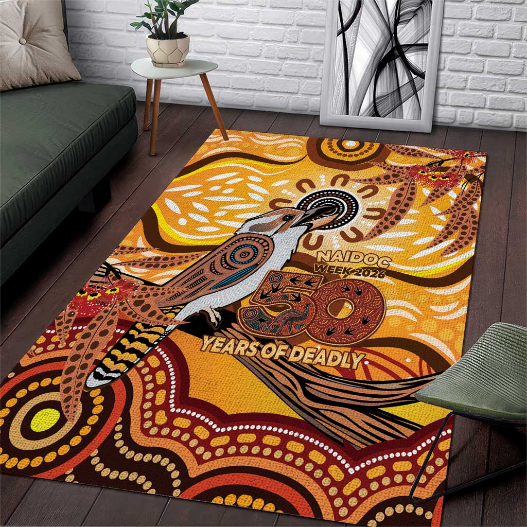 Kookaburra Australia NAIDOC Week 2026 Area Rug 50 Years Deadly Indigenous Art