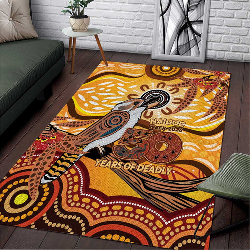 Kookaburra Australia NAIDOC Week 2026 Area Rug 50 Years Deadly Indigenous Art