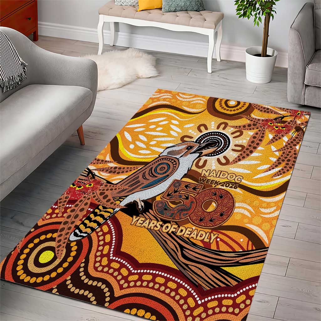 Kookaburra Australia NAIDOC Week 2026 Area Rug 50 Years Deadly Indigenous Art
