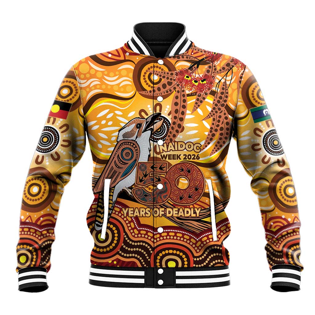 Kookaburra Australia NAIDOC Week 2026 Baseball Jacket 50 Years Deadly Indigenous Art