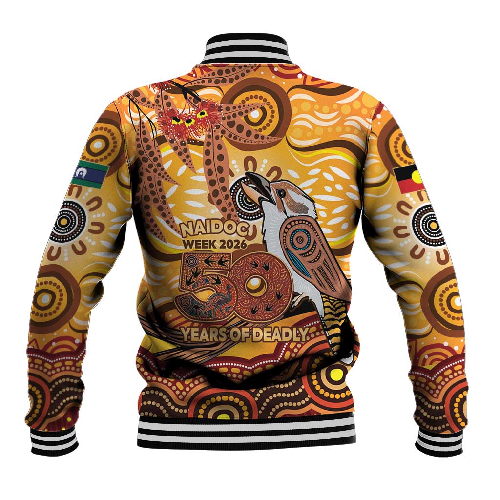 Kookaburra Australia NAIDOC Week 2026 Baseball Jacket 50 Years Deadly Indigenous Art