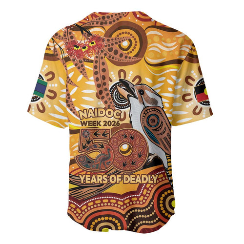 Kookaburra Australia NAIDOC Week 2026 Baseball Jersey 50 Years Deadly Indigenous Art