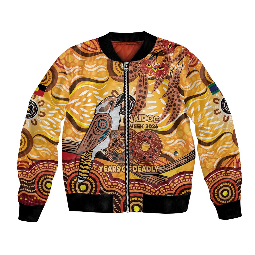 Kookaburra Australia NAIDOC Week 2026 Bomber Jacket 50 Years Deadly Indigenous Art