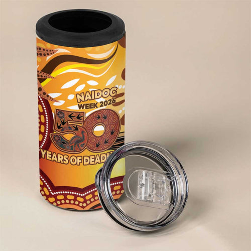 Kookaburra Australia NAIDOC Week 2026 4 in 1 Can Cooler Tumbler 50 Years Deadly Indigenous Art