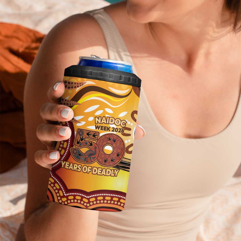 Kookaburra Australia NAIDOC Week 2026 4 in 1 Can Cooler Tumbler 50 Years Deadly Indigenous Art
