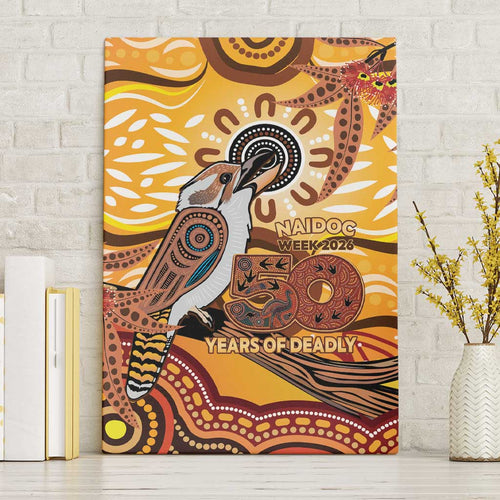 Kookaburra Australia NAIDOC Week 2026 Canvas Wall Art 50 Years Deadly Indigenous Art