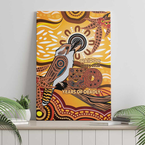 Kookaburra Australia NAIDOC Week 2026 Canvas Wall Art 50 Years Deadly Indigenous Art