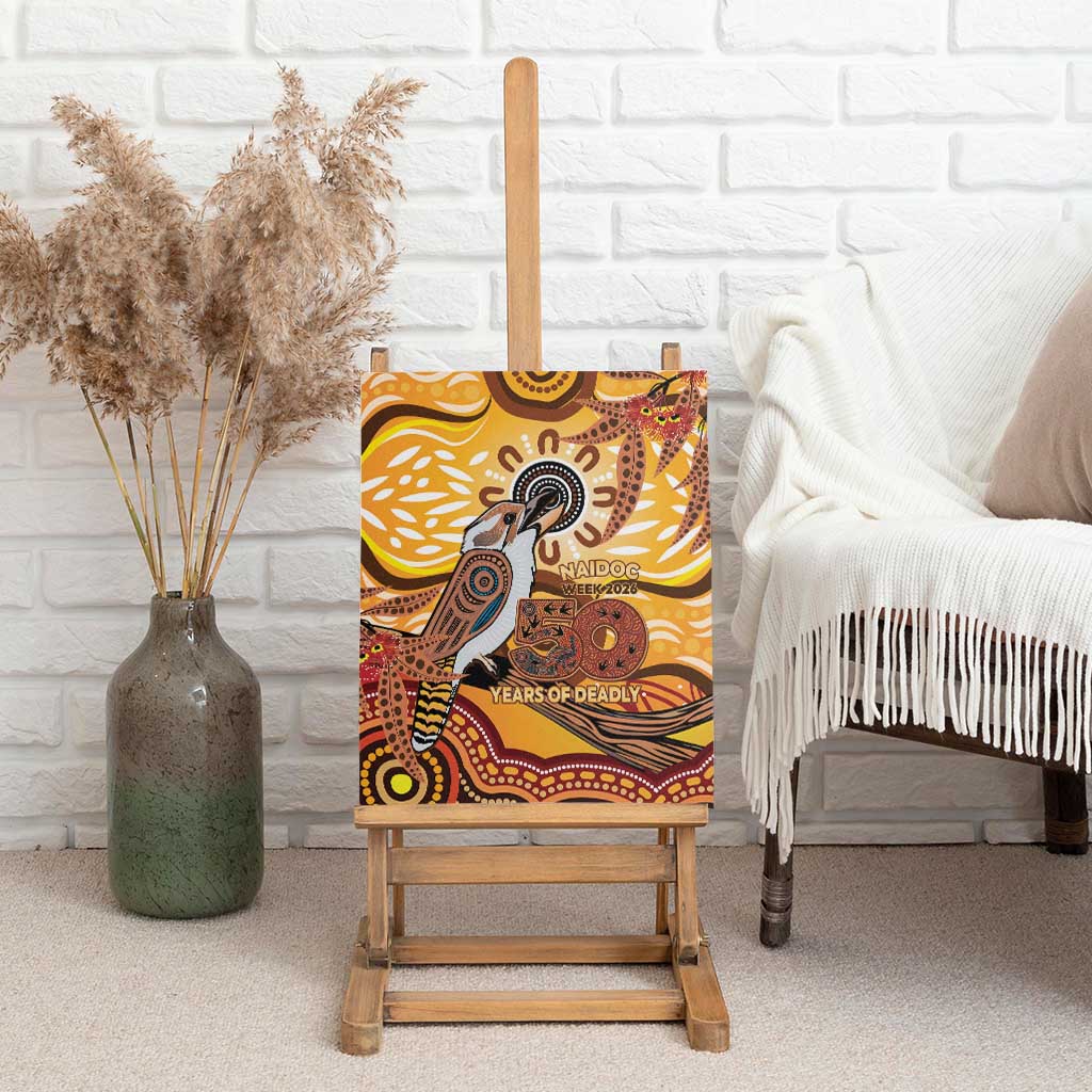 Kookaburra Australia NAIDOC Week 2026 Canvas Wall Art 50 Years Deadly Indigenous Art