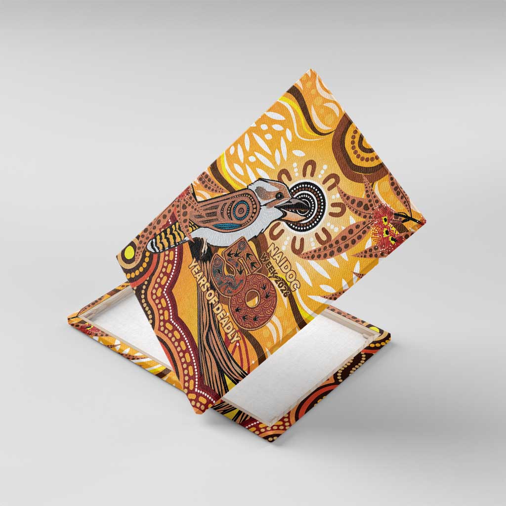 Kookaburra Australia NAIDOC Week 2026 Canvas Wall Art 50 Years Deadly Indigenous Art