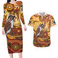 Kookaburra Australia NAIDOC Week 2026 Couples Matching Long Sleeve Bodycon Dress and Hawaiian Shirt 50 Years Deadly Indigenous Art