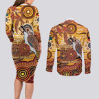 Kookaburra Australia NAIDOC Week 2026 Couples Matching Long Sleeve Bodycon Dress and Long Sleeve Button Shirt 50 Years Deadly Indigenous Art