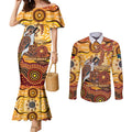 Kookaburra Australia NAIDOC Week 2026 Couples Matching Mermaid Dress and Long Sleeve Button Shirt 50 Years Deadly Indigenous Art