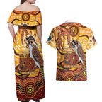 Kookaburra Australia NAIDOC Week 2026 Couples Matching Off Shoulder Maxi Dress and Hawaiian Shirt 50 Years Deadly Indigenous Art