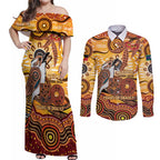 Kookaburra Australia NAIDOC Week 2026 Couples Matching Off Shoulder Maxi Dress and Long Sleeve Button Shirt 50 Years Deadly Indigenous Art