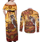 Kookaburra Australia NAIDOC Week 2026 Couples Matching Off Shoulder Maxi Dress and Long Sleeve Button Shirt 50 Years Deadly Indigenous Art