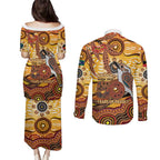 Kookaburra Australia NAIDOC Week 2026 Couples Matching Puletasi and Long Sleeve Button Shirt 50 Years Deadly Indigenous Art