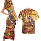 Kookaburra Australia NAIDOC Week 2026 Couples Matching Short Sleeve Bodycon Dress and Hawaiian Shirt 50 Years Deadly Indigenous Art