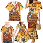Kookaburra Australia NAIDOC Week 2026 Family Matching Mermaid Dress and Hawaiian Shirt 50 Years Deadly Indigenous Art