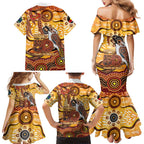 Kookaburra Australia NAIDOC Week 2026 Family Matching Mermaid Dress and Hawaiian Shirt 50 Years Deadly Indigenous Art