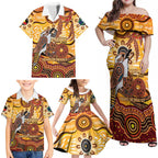 Kookaburra Australia NAIDOC Week 2026 Family Matching Off Shoulder Maxi Dress and Hawaiian Shirt 50 Years Deadly Indigenous Art