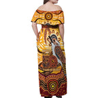 Kookaburra Australia NAIDOC Week 2026 Family Matching Off Shoulder Maxi Dress and Hawaiian Shirt 50 Years Deadly Indigenous Art