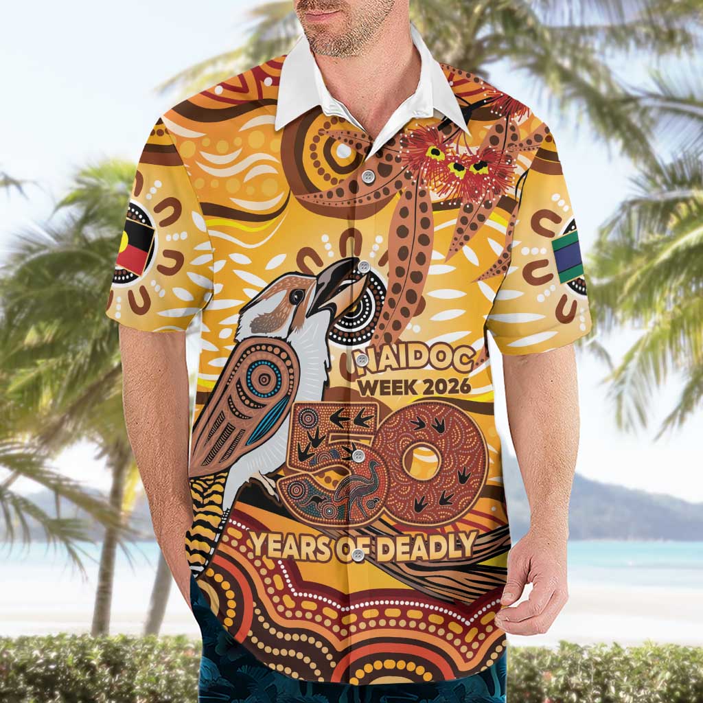 Kookaburra Australia NAIDOC Week 2026 Hawaiian Shirt 50 Years Deadly Indigenous Art