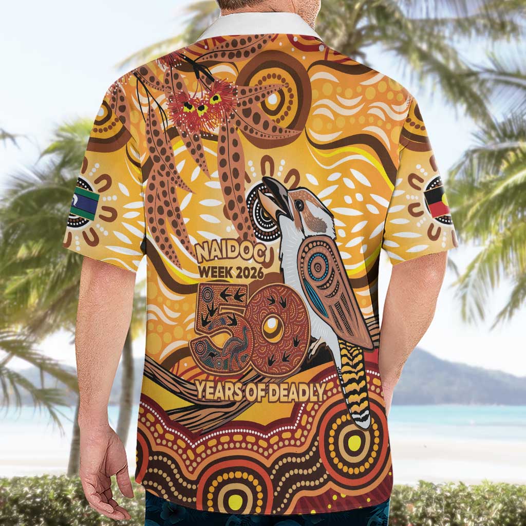 Kookaburra Australia NAIDOC Week 2026 Hawaiian Shirt 50 Years Deadly Indigenous Art