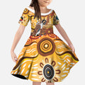 Kookaburra Australia NAIDOC Week 2026 Kid Short Sleeve Dress 50 Years Deadly Indigenous Art