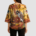 Kookaburra Australia NAIDOC Week 2026 Kimono Sleeve Blouse 50 Years Deadly Indigenous Art