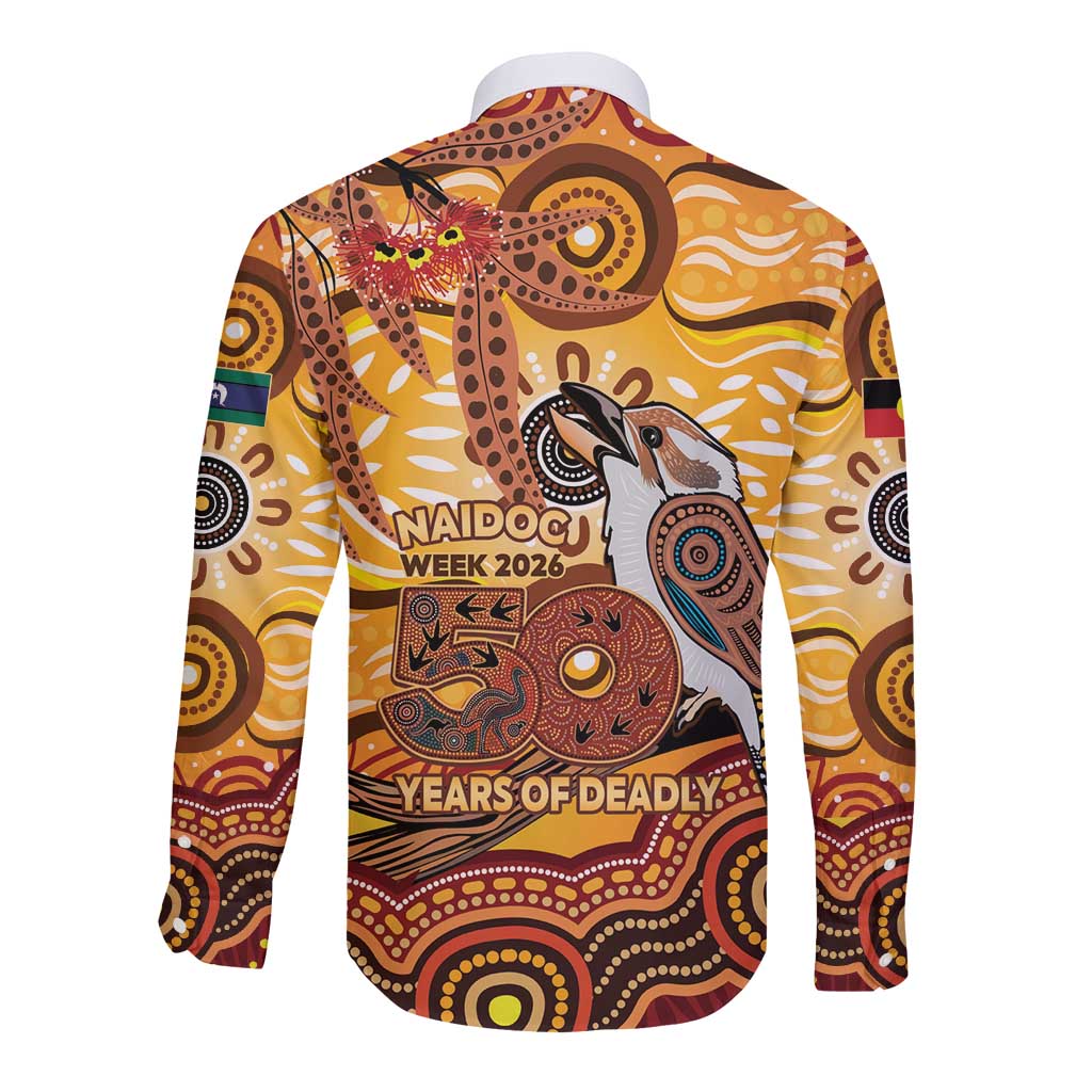 Kookaburra Australia NAIDOC Week 2026 Long Sleeve Button Shirt 50 Years Deadly Indigenous Art