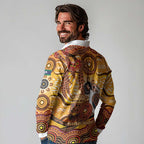 Kookaburra Australia NAIDOC Week 2026 Long Sleeve Polo Shirt 50 Years Deadly Indigenous Art