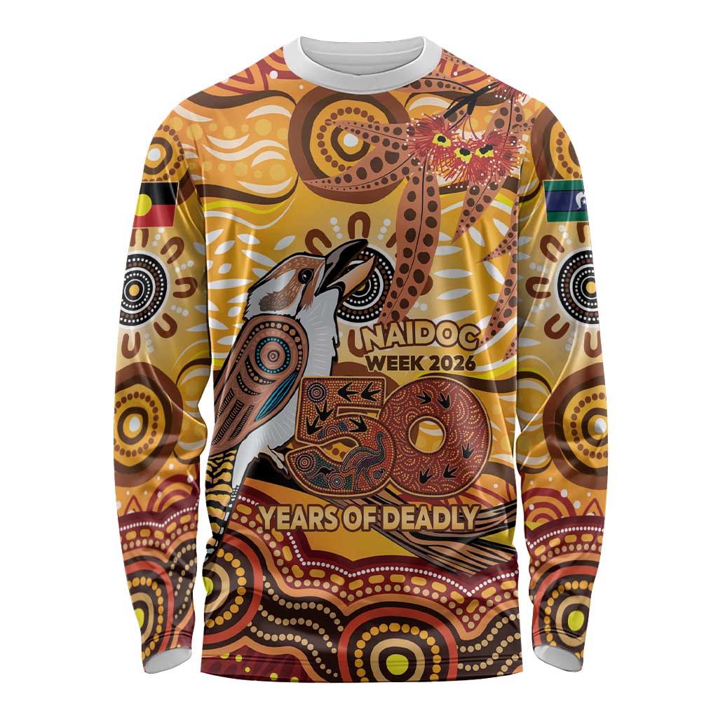 Kookaburra Australia NAIDOC Week 2026 Long Sleeve Shirt 50 Years Deadly Indigenous Art