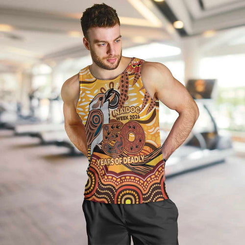 Kookaburra Australia NAIDOC Week 2026 Men Tank Top 50 Years Deadly Indigenous Art