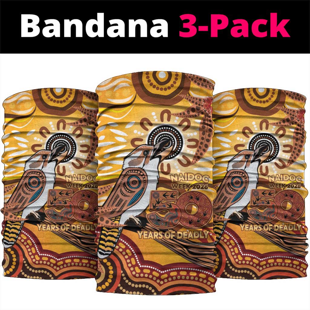 Kookaburra Australia NAIDOC Week 2026 Neck Gaiter 50 Years Deadly Indigenous Art