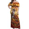 Kookaburra Australia NAIDOC Week 2026 Off Shoulder Maxi Dress 50 Years Deadly Indigenous Art