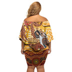 Kookaburra Australia NAIDOC Week 2026 Off Shoulder Short Dress 50 Years Deadly Indigenous Art