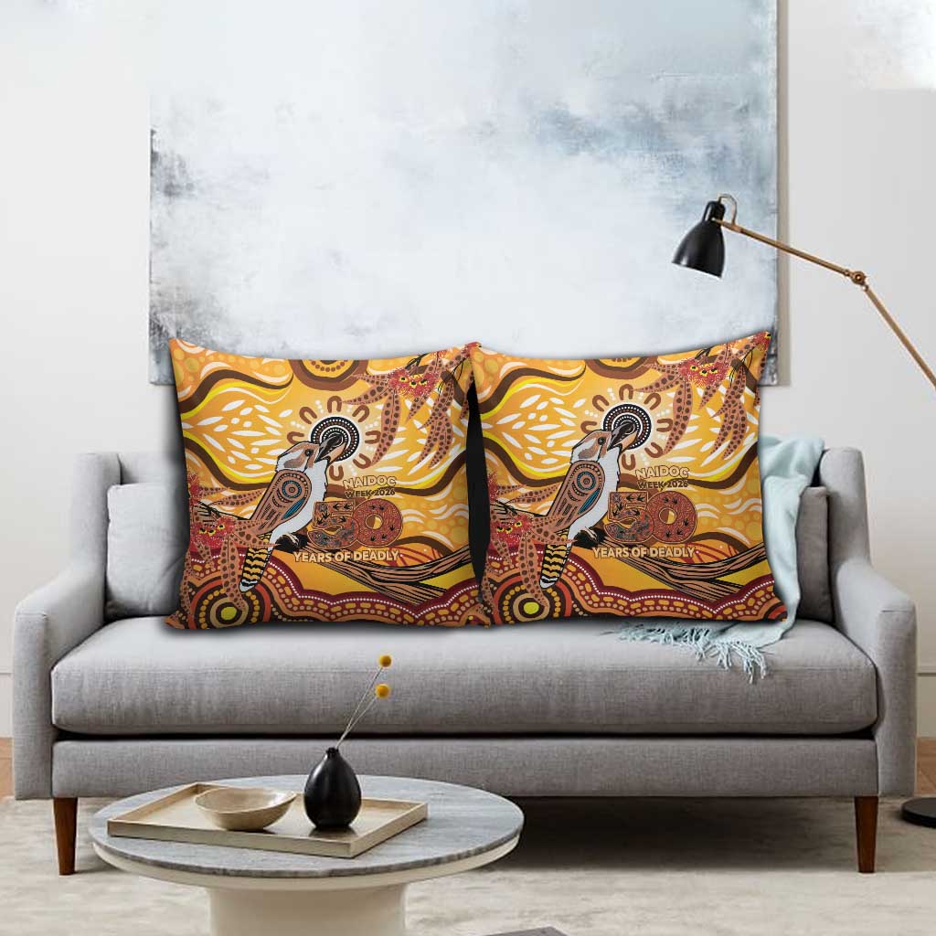 Kookaburra Australia NAIDOC Week 2026 Pillow Cover 50 Years Deadly Indigenous Art