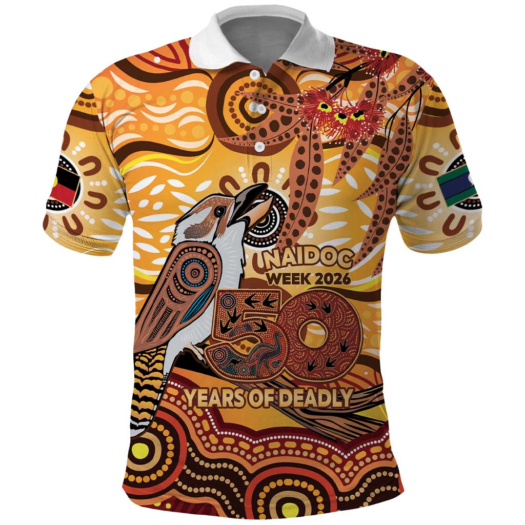 Kookaburra Australia NAIDOC Week 2026 Polo Shirt 50 Years Deadly Indigenous Art