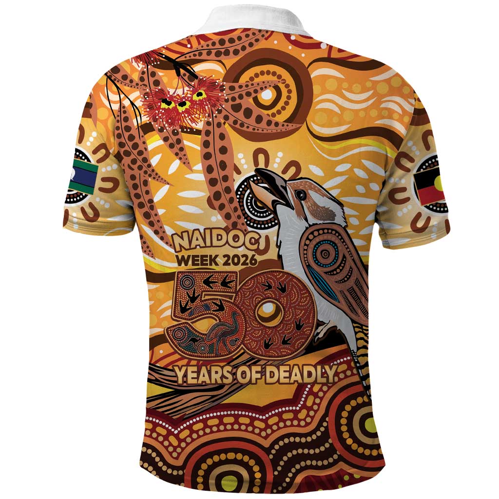 Kookaburra Australia NAIDOC Week 2026 Polo Shirt 50 Years Deadly Indigenous Art