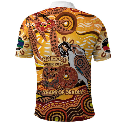 Kookaburra Australia NAIDOC Week 2026 Polo Shirt 50 Years Deadly Indigenous Art