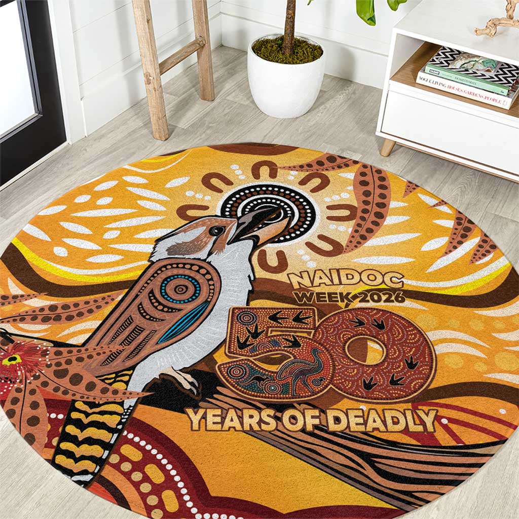 Kookaburra Australia NAIDOC Week 2026 Round Carpet 50 Years Deadly Indigenous Art