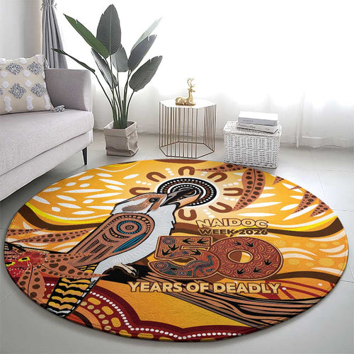 Kookaburra Australia NAIDOC Week 2026 Round Carpet 50 Years Deadly Indigenous Art