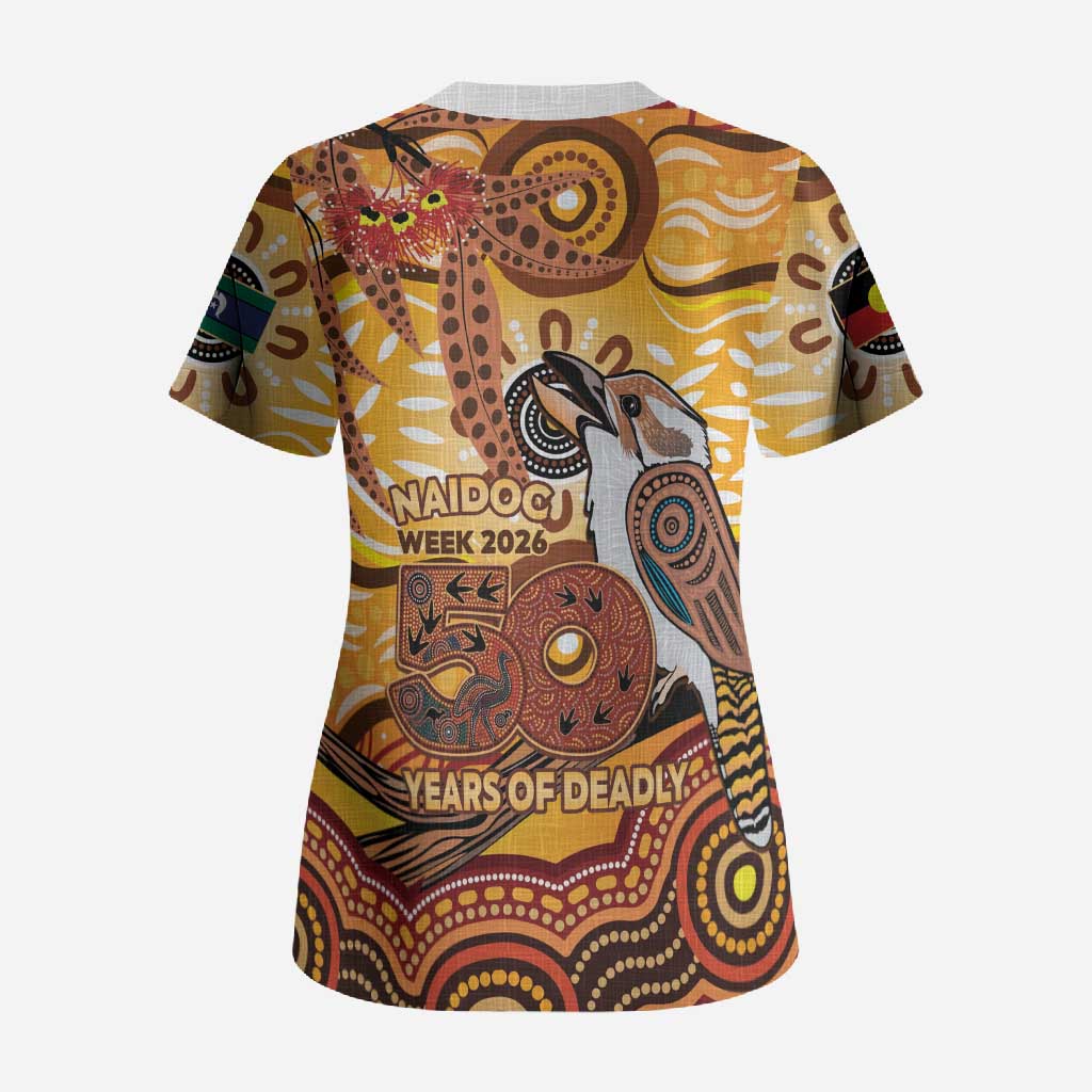Kookaburra Australia NAIDOC Week 2026 Scrub Top 50 Years Deadly Indigenous Art