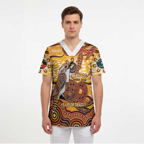 Kookaburra Australia NAIDOC Week 2026 Scrub Top 50 Years Deadly Indigenous Art