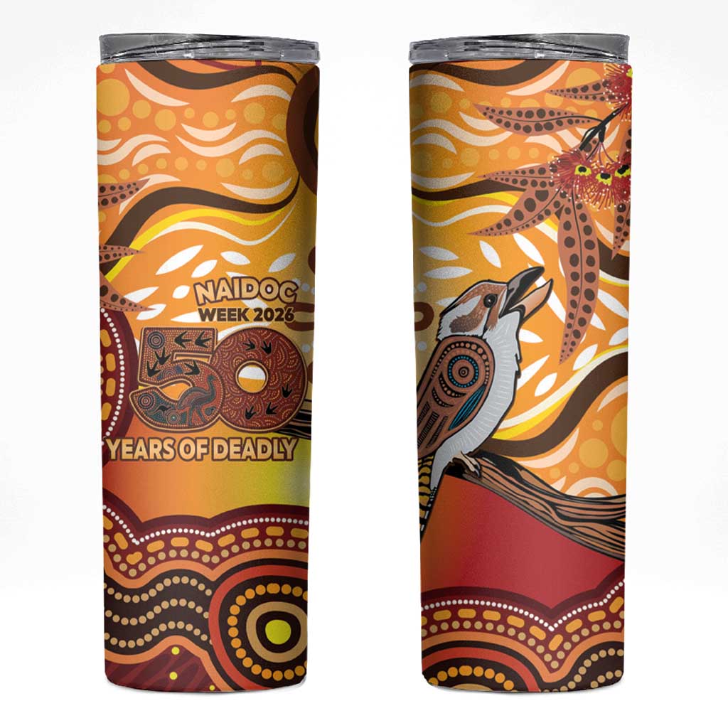 Kookaburra Australia NAIDOC Week 2026 Skinny Tumbler 50 Years Deadly Indigenous Art