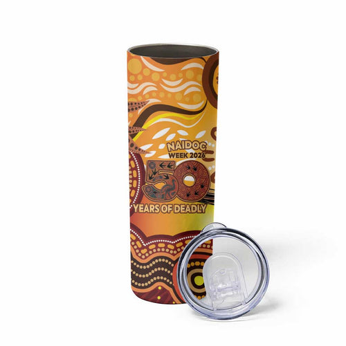 Kookaburra Australia NAIDOC Week 2026 Skinny Tumbler 50 Years Deadly Indigenous Art