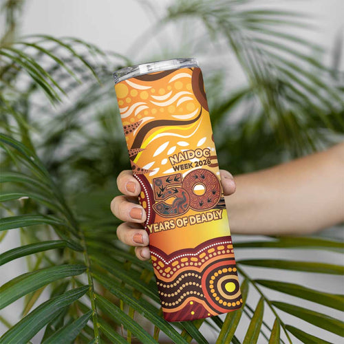 Kookaburra Australia NAIDOC Week 2026 Skinny Tumbler 50 Years Deadly Indigenous Art
