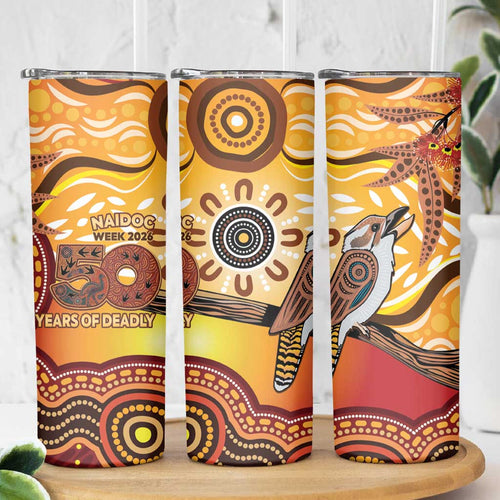 Kookaburra Australia NAIDOC Week 2026 Skinny Tumbler 50 Years Deadly Indigenous Art