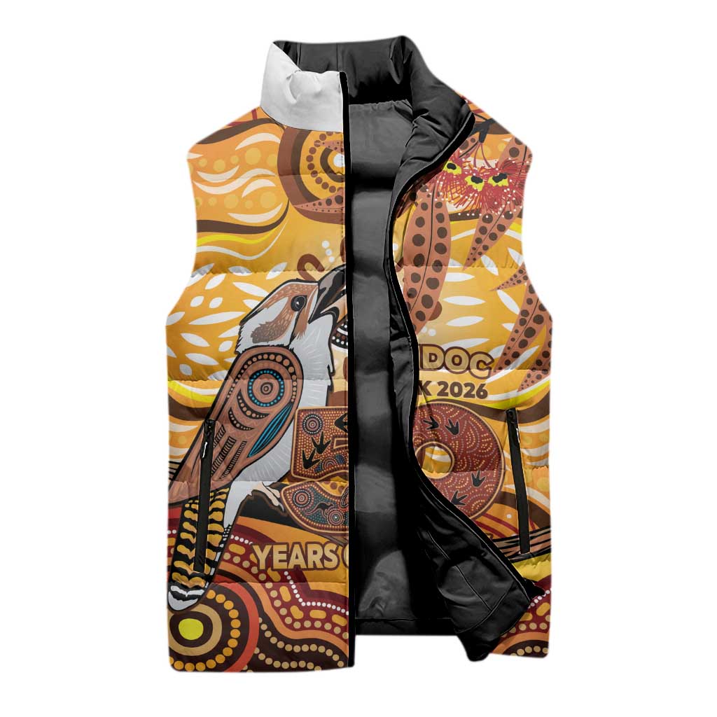 Kookaburra Australia NAIDOC Week 2026 Sleeveless Puffer Jacket 50 Years Deadly Indigenous Art